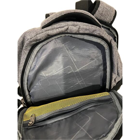 Bruno Cavalli Padded Computer Gray Black Backpack - Picture 4 of 5